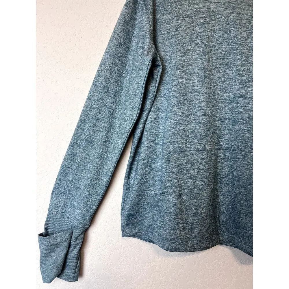 Athleta Girl Uptempo Hooded Top Heather Green Size 14 Activewear